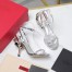 Valentino Roserouche Sandals 1990 100mm in Silver Calfskin