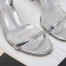 Valentino Roserouche Sandals 1990 100mm in Silver Calfskin