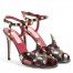 Valentino Garavani Studdy Sandals 100mm in Black Kidskin