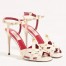 Valentino Garavani Studdy Sandals 100mm in White Kidskin