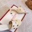 Valentino Roman Stud Slide Sandals 65mm In White Leather