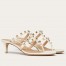 Valentino Rockstud Flip Flop Sandals 50mm In White Calfskin