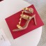 Valentino Roman Stud Sandals 100mm In Rose Cannelle Calfskin 