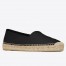 Saint Laurent Monogram Espadrilles In Black Lambskin