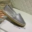 Saint Laurent Monogram Espadrilles In Silver Lambskin