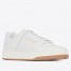 Saint Laurent Men's SL/61 Sneakers in White Perforated Leather