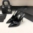 Saint Laurent Luna Slingback Pumps 105mm In Black Patent Leather 