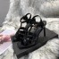 Saint Laurent Tribute Sandals 105 In Black Patent Leather