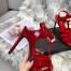 Saint Laurent Tribute Sandals 105 In Red Patent Leather