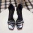Saint Laurent Opyum 110 Sandals In Black Patent Leather