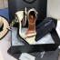 Saint Laurent Opyum 110 White Sandals with Gold YSL Heel