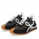 Loewe Women's Flow Runner Sneakers in Black Nylon and Suede